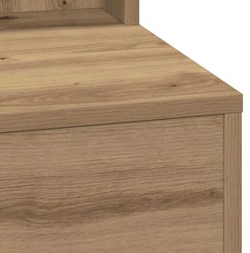 Mesa de Maquiagem vidaXL com Luzes LED em Carvalho Artisan 79x41x135 c