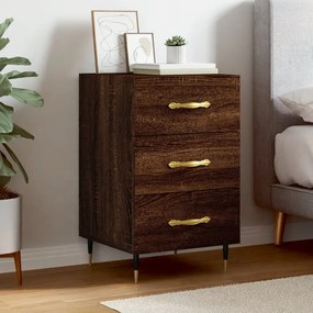 vidaXL Mesa cabeceira 40x40x66 cm derivados madeira carvalho castanho