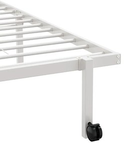 Estrutura de cama sem colchão Dobrável 107x203 cm aço branco