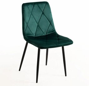 Conjunto de 2 Cadeira Lyke em Veludo - Verde - Design Nórdico