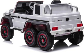 Carro elétrico para crianças Mercedes-Benz G63 6x6, 12V com pneus de borracha Branco
