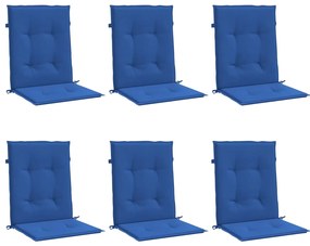 Almofadões lombares p/ cadeiras de jardim 6pcs oxford azul real