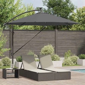vidaXL Guarda-sol de Bananeira Cantilever Antracite 294 x 294 x 248 cm