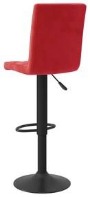 Bancos de bar 2 pcs veludo vermelho tinto