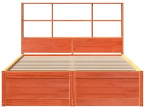 Cama sem colchão 120x200 cm madeira pinho maciça castanho-mel