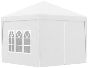 Tenda de Jardim com Paredes Laterais Amovíveis Janelas Porta com fecho e Bolsa de Transporte 295x295x196-258 cm Branco