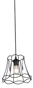 Candeeiro de suspensão retro preto 20 cm - Granny Frame Retro