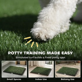Sanitário para Cães, 63 x 50,5 x 3,5 cm, Sistema de 3 Camadas, Preto