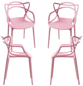 Pack 4 Cadeiras Korme Kid (Infantil) - Rosa