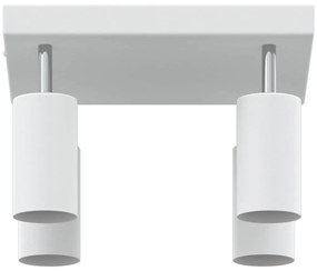 Spotlight de Teto 4 Vias Ajustável Branco GU10