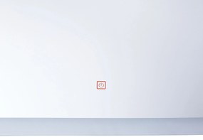 Espelho de parede prateado com iluminação LED 60 x 80 cm CORROY Beliani