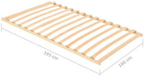 Estrado de ripas com 13 ripas 100x200 cm