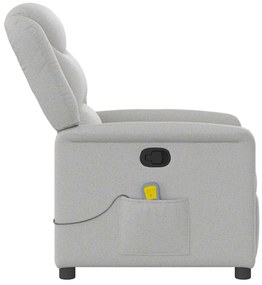 Cadeira de massagem reclinável tecido cinzento