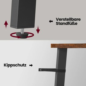 Estante de canto com5 níveis, estante de escada 37,2 x 37,2 x 159 cm Castanho Vintage -preto