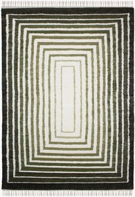 Tapete de lã bouclé artesanal de tecelagem plana Frame