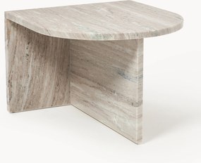 Mesa de centro oval em mármore Leander