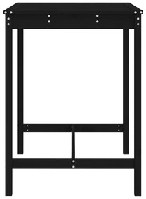 Mesa de jardim 82,5x82,5x110 cm madeira de pinho maciça preto
