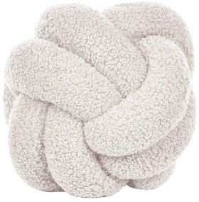 Conjunto de 2 almofadas decorativas com nó em tecido bouclé branco 19 x 19 cm MALNI Beliani
