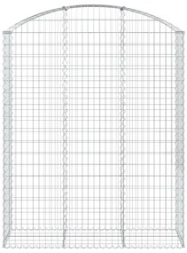 Cesto gabião arqueado 150x50x180/200 cm ferro galvanizado