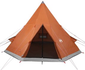 Tenda de campismo tipi para 4 pessoas impermeável laranja