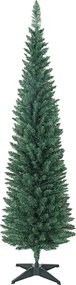 HOMCOM Árvore de Natal Slim 180 cm Árvore de Natal Artificial com 321 Ramos Suporte Metálico Decoração para Interior Verde | Aosom Portugal