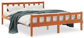 vidaXL Cama sem colchão 150x200 cm madeira pinho maciça castanho-mel