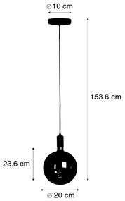 Candeeiro Pendente Industrial Preto Com LED Dimerizável G200 - Facil Industrial