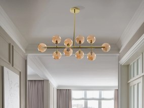 Candeeiro de teto para 10 lâmpadas dourado RAMIS Beliani