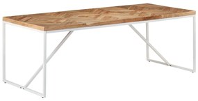 Mesa de jantar 200x90x76 cm madeira acácia maciça e mangueira