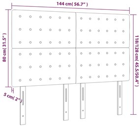 Cabeceira cama 4 pcs couro artificial 72x5x78/88 cm cappuccino
