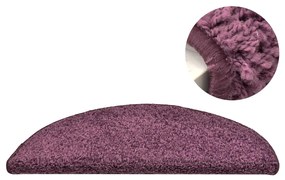 Tapete/carpete para degraus 15 pcs 65x21x4 cm roxo-escuro