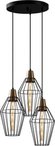 Candeeiro de Teto Wire – Preto – 44 x 44 cm
