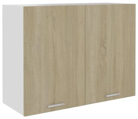 vidaXL Armário de parede 80x31x60 cm derivados madeira carvalho sonoma