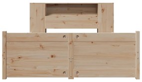 Cama com estante sem colchão 120x190 cm pinho maciço