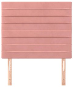 Cabeceira de cama 2 pcs veludo 80x5x78/88 cm rosa