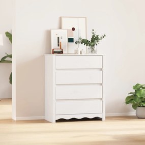 Cômoda vidaXL "DRAMMEN" Branca 76,5x40x91 cm Madeira Sólida de Pinho
