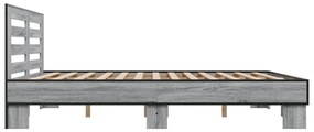 Estrutura de cama 200x200 cm derivados madeira/metal