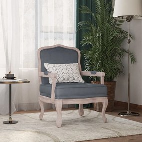 vidaXL Cadeirão 64x64x90 cm veludo cinzento-escuro