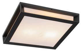 Candeeiro de parede exterior moderno preto 2 luzes IP44 - Jeffrey Moderno