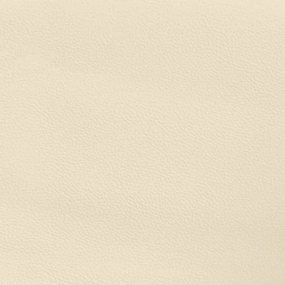 Estrutura de cama 90x200 cm couro artificial cor creme