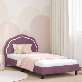 vidaXL Estrutura de Cama Infantil com Cabeceira Roxo 80 x 200 cm