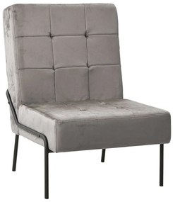 Cadeira de descanso 65x79x87 cm veludo cinzento-claro