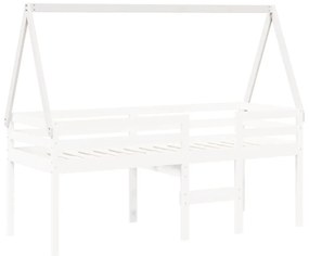 Telhado de cama infantil 209x95,5x88 cm pinho maciço branco