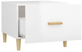Mesas de centro 2 pcs 50x50x40 cm branco brilhante