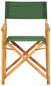 Cadeiras de realizador 2 pcs madeira de acácia maciça verde