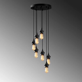 Candeeiro Chandelier Alaaddin – Preto – 44 x 44 cm
