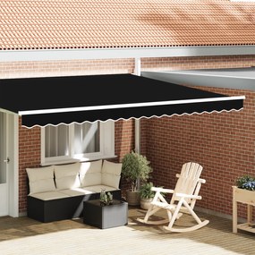 vidaXL Bandeja do Toldo para Estrutura de 4.5 m Preto 4.3x0.2 m