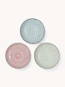 Prato de pequeno-almoço pintado à mão Patrizia, conjunto de 3