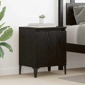 vidaXL Mesa de cabeceira Carvalho Preto Carvalho preto Madeira feita