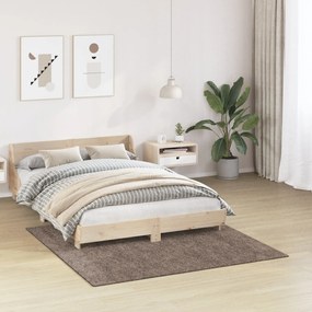 Tapete Shaggy Alto Pile Castanho 160x160 cm PP